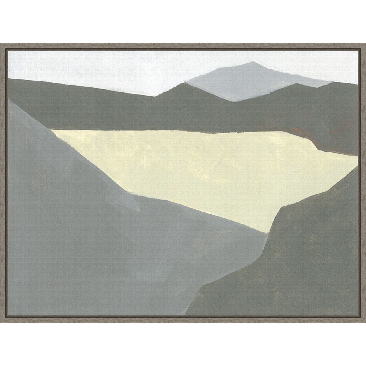 Landscape Composition IV by Jacob Green 24-in. W x 18-in. H. Canvas Wall Art Print Framed in Grey